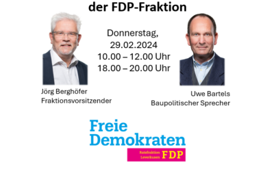 Bürgersprechstunde der FDP-Fraktion am 29.02.2024