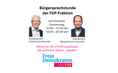 26.09.2024 Bürgersprechstunden der FDP-Fraktion